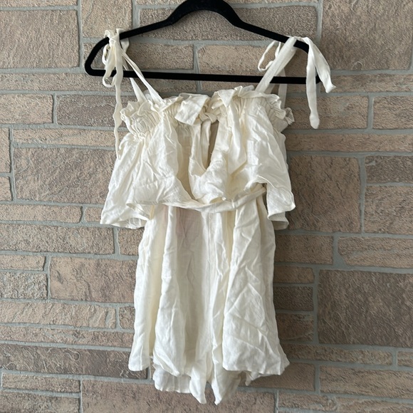 Hello Molly White Ruffle Jumpsuit - Picture 11 of 14